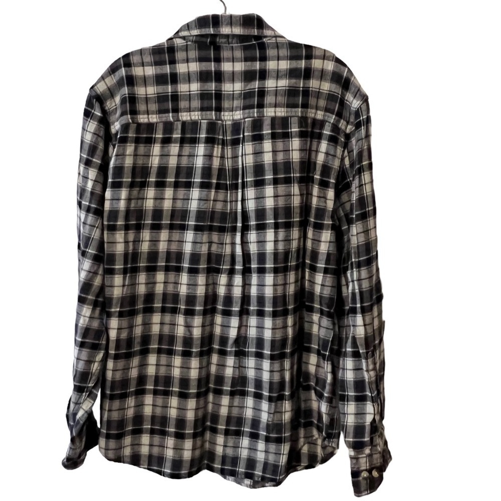 Men’s Woolrich Button Down Long Sleeve Plaid Shirt L Checkered Check Vintage - Picture 2 of 12
